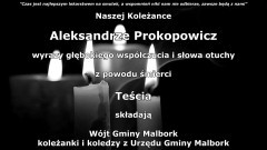 Kondolencje Wójta Gminy Malbork oraz pracowników Urzędu Gminy Malbork.