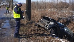 Spowodował wypadek na podwójnym gazie - policyjny raport nowodworskich służb mundurowych.