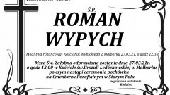 Zmarł Roman Wypych. Żył 75 lat.