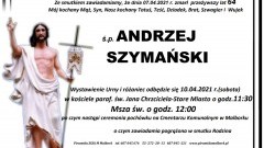 Zmarł Andrzej Szymański. Żył 64 lata.