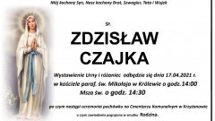 Zmarł Zdzisław Czajka. Żył 38 lat.