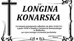 Zmarła Longina Konarska. Żyła 74 lata.