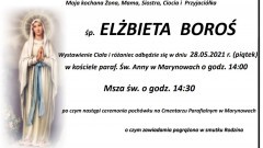 Zmarła Elżbieta Boroś. Żyła 58 lat.