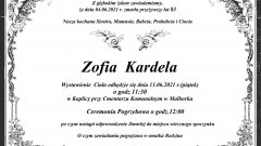 Zmarła Zofia Kardela. Żyła 83 lata.