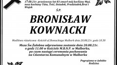 Zmarł Bronisław Kownacki. Żył 83 lata.