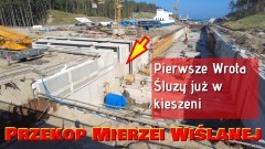 Pierwsze wrota śluzy już w kieszeni. Przekop Mierzei Wiślanej 9 września 2021