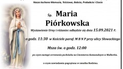 Zmarła Maria Piórkowska. Żyła 89 lat.