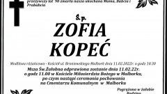 Zmarła Zofia Kopeć. Żyła 90 lat.