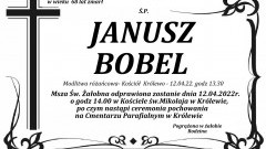 Zmarł Janusz Bobel. Żył 68 lat.