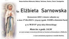 Zmarła Elżbieta Sarnowska. Żyła 66 lat.