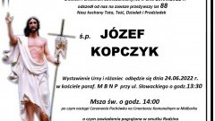 Zmarł Józef Kopczyk. Żył 88 lat.
