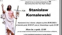 Zmarł Stanisław Kornalewski. Żył 54 lata.