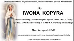 Zmarła Iwona Kopyra. Żyła 43 lata.