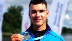 Malbork. Srebrny medal Wiktora Żarskiego na Mistrzostwach Polski Seniorów w kajakarstwie.