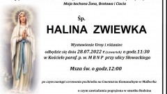 Zmarła Halina Zwiewka. Żyła 73 lata.