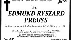 Zmarł Edmund Ryszard Preuss. Żył 57 lat.