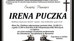 Zmarła Irena Puczka. Żyła 52 lata.