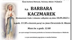 Zmarła Barbara Kaczmarek. Żyła 85 lat.