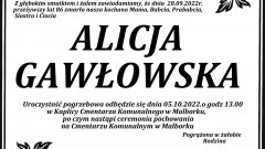 Odeszła Alicja Gawłowska. Miała 86 lat.