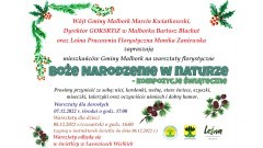 Gmina Malbork. Boże Narodzenie w naturze – warsztaty florystyczne dla&#8230;