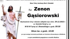 Zmarł Zenon Gąsiorowski. Miał 68 lat.