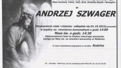 Zmarł Andrzej Szwager. Żył 60 lat.