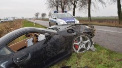 Żelichowo. Porsche w rowie - 3.12.2015