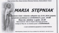 Zmarła Maria Stępniak. Żyła 68 lat.