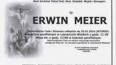 Zmarł Erwin Meier. Żył 77 lat.