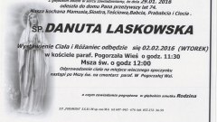 Zmarła Danuta Laskowska. Żyła 74 lat.