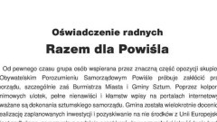 Sztum. Oświadczenie radnych Razem dla Powiśla - 12.02.2016