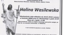 Zmarła Halina Wasilewska. Żyła 89 lat.