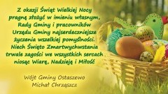 Życzenia Świąteczne dla mieszkańców Gminy Ostaszewo - 23.03.2016