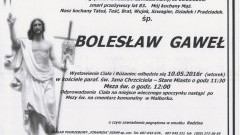 Zmarł Bolesław Gaweł. Żył 83 lata 