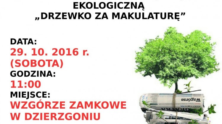 Drzewko za makulaturę. Burmistrz Dzierzgonia Elżbieta Domańska zaprasza&#8230;