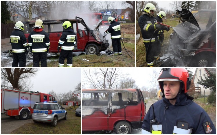 Stegna. Pożar samochodu osobowego – 31.12.2016