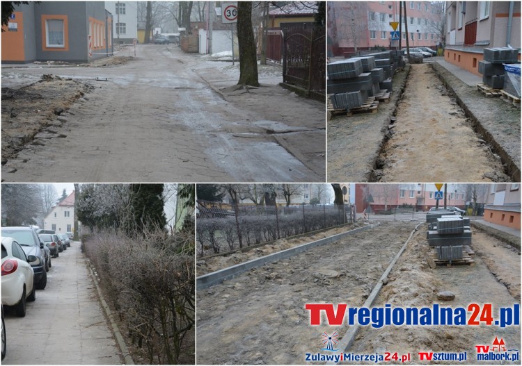 Nowy Dwór Gd. Ruszył remont Tuwima i 3 Maja - 01.02.2017