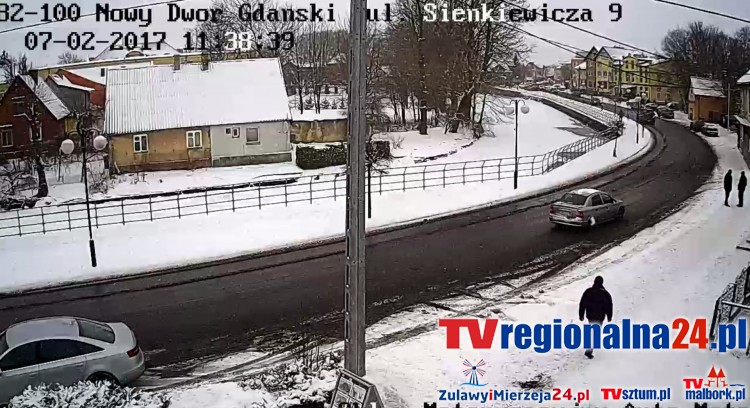 Nowy Dwór Gd. Zima wróciła. Posypało śniegiem - 7.02.2017