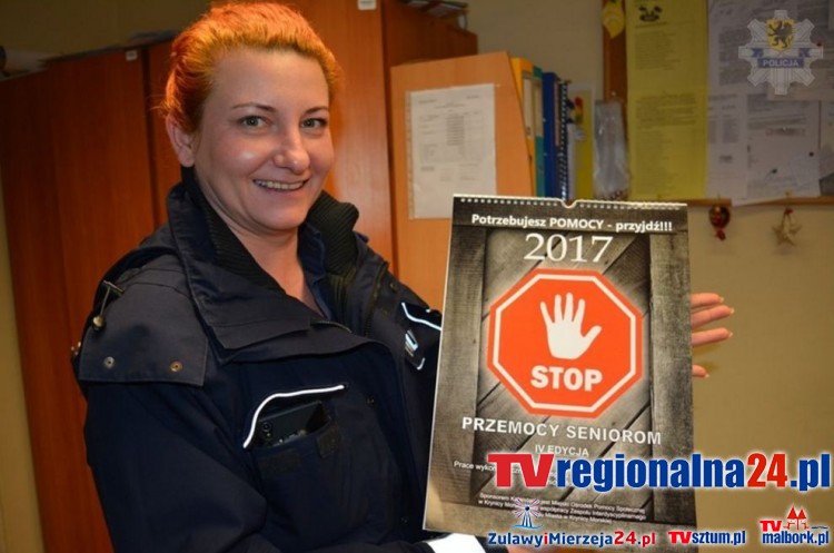 Nowy Dwór Gd. Dzielnicowa wspierała pracę przy kalendarzu "Stop przemocy&#8230;
