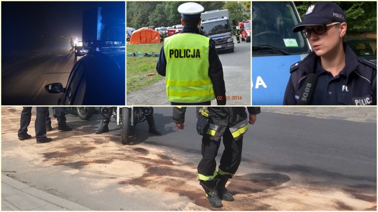 Niebieska karta, trzy piątkowe kolizje i plama oleju. Raport weekendowy…