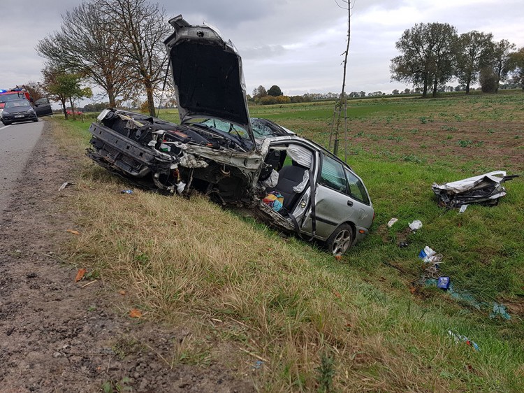 Solnica: Czołowe zderzenie dwóch samochodów. - 19.10.2017