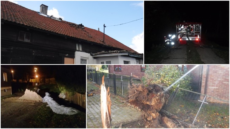 Orkan Grzegorz na Żuławach. Zerwane dachy, powalone drzewa, zalane piwnice.&#8230;