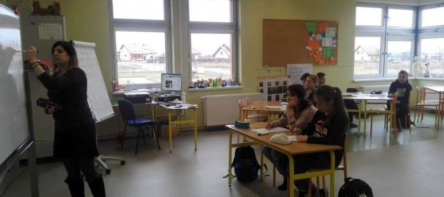 Zajęcia z włoskiego z wolontariuszką Marią w malborskiej Szkole Podstawowej&#8230;