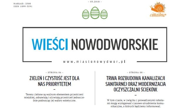 Zapraszamy do lektury najnowszego wydania "Wieści Nowodworskich"