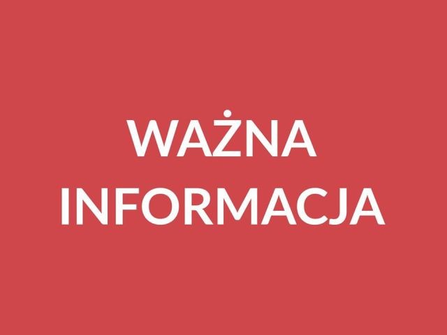 Komunikat Urzędu Miejskiego w Nowym Dworze Gdańskim.