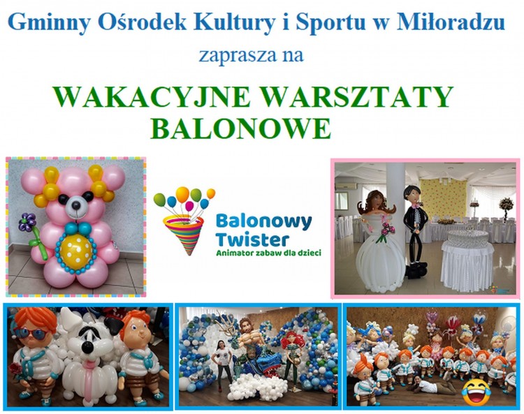 Wakacyjne warsztaty balonowe w Kończewicach.