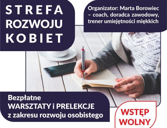 Malbork: "Strefa Rozwoju Kobiet" - bezpłatne warsztaty i prelekcje z&#8230;