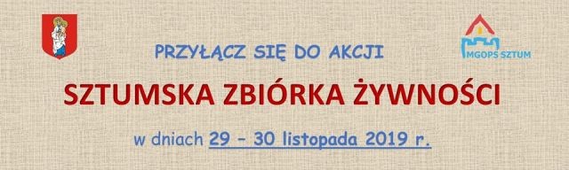 Przyłącz się do „Sztumskiej Zbiórki Żywności”