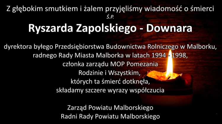 Zarząd Powiatu Malborskiego oraz Radni Rady Powiatu Malborskiego składają&#8230;