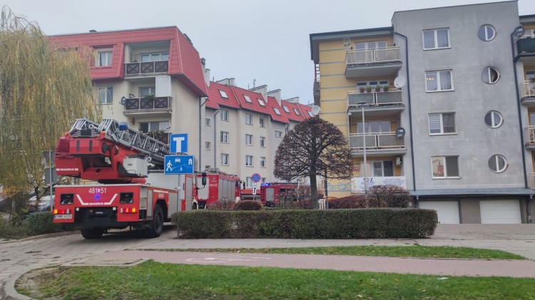 Malbork. Poranna akcja strażaków na Kotarbińskiego.